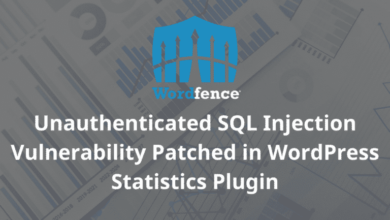 Unauthenticated SQL Injection Vulnerability Patched in WordPress Statistics Plugin