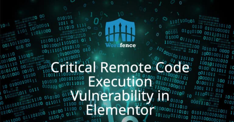 Critical Remote Code Execution Vulnerability in Elementor