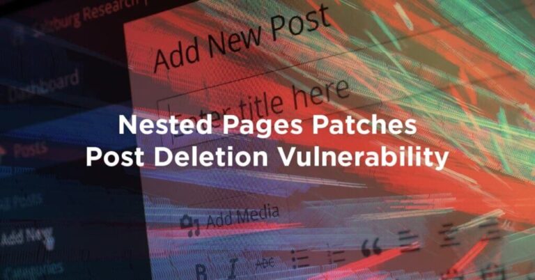 Nested Pages Patches Post Deletion Vulnerability