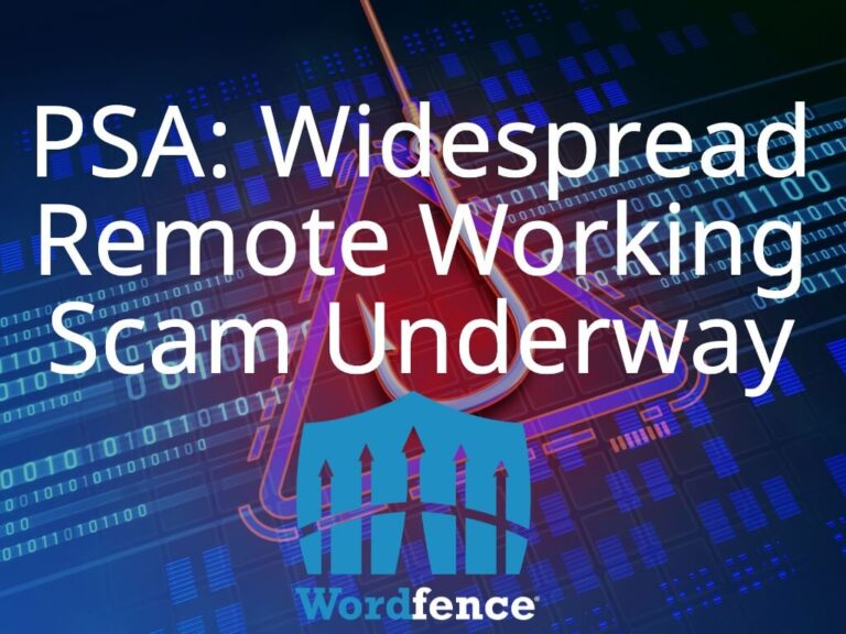 PSA: Widespread Remote Working Scam Underway